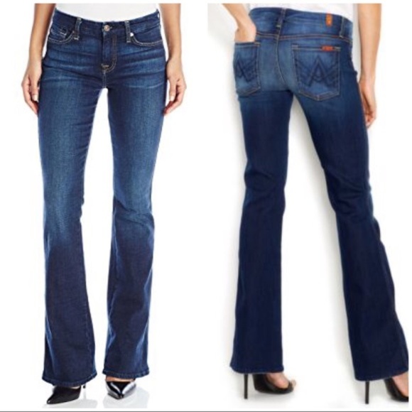 7 For All Mankind Denim - 7 For All Mankind A Pocket Boot Cut Blue Jeans 27